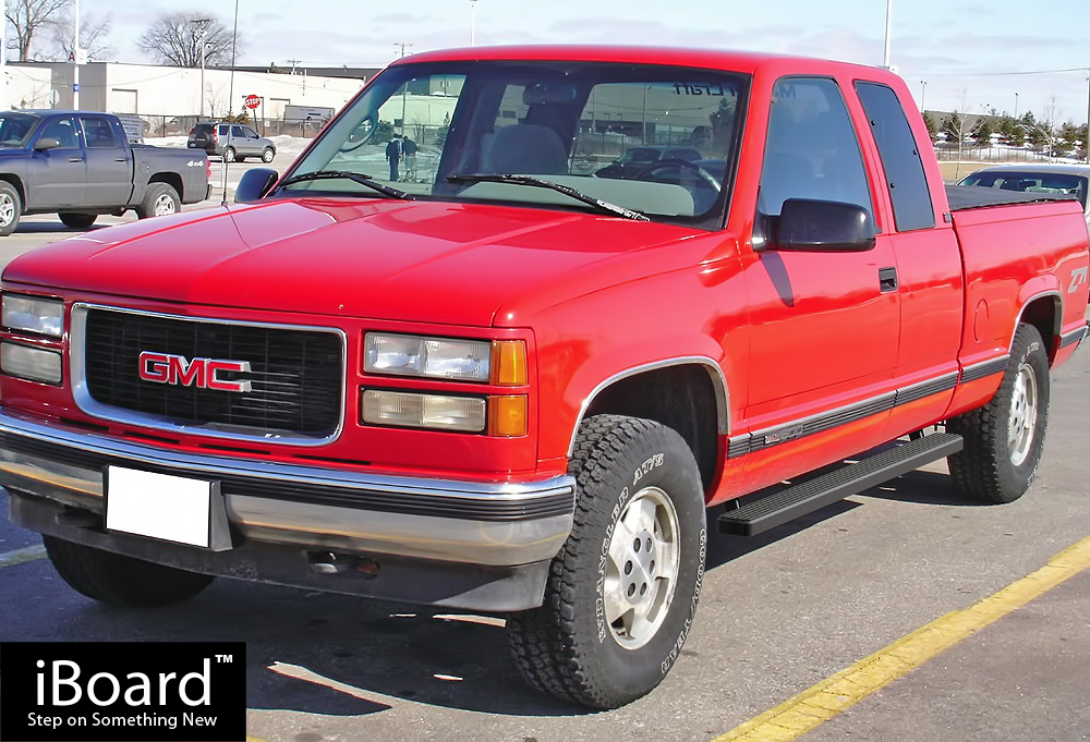 4" Black iBoard Running Boards Fit 8898 Chevy/GMC C/K Pickup 2Dr