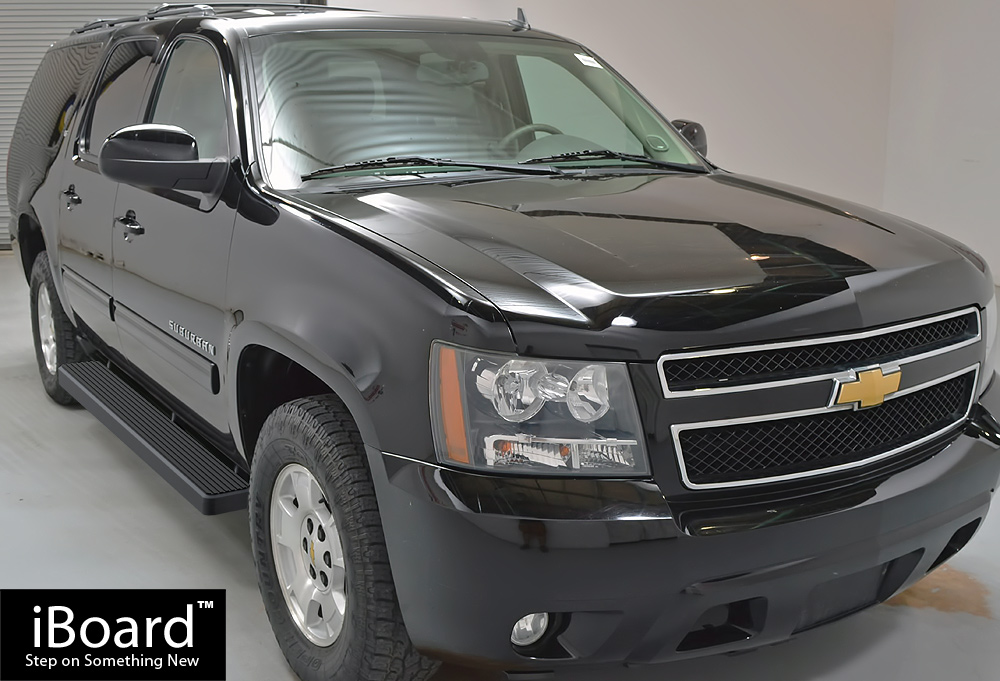 6" Black iBoard Running Boards Fit 0017 Chevy Avalanche/Suburban/GMC