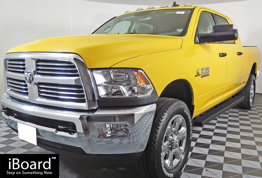 Premium 4" Black iBoard Running Boards Fit 1017 Dodge Ram 2500/3500