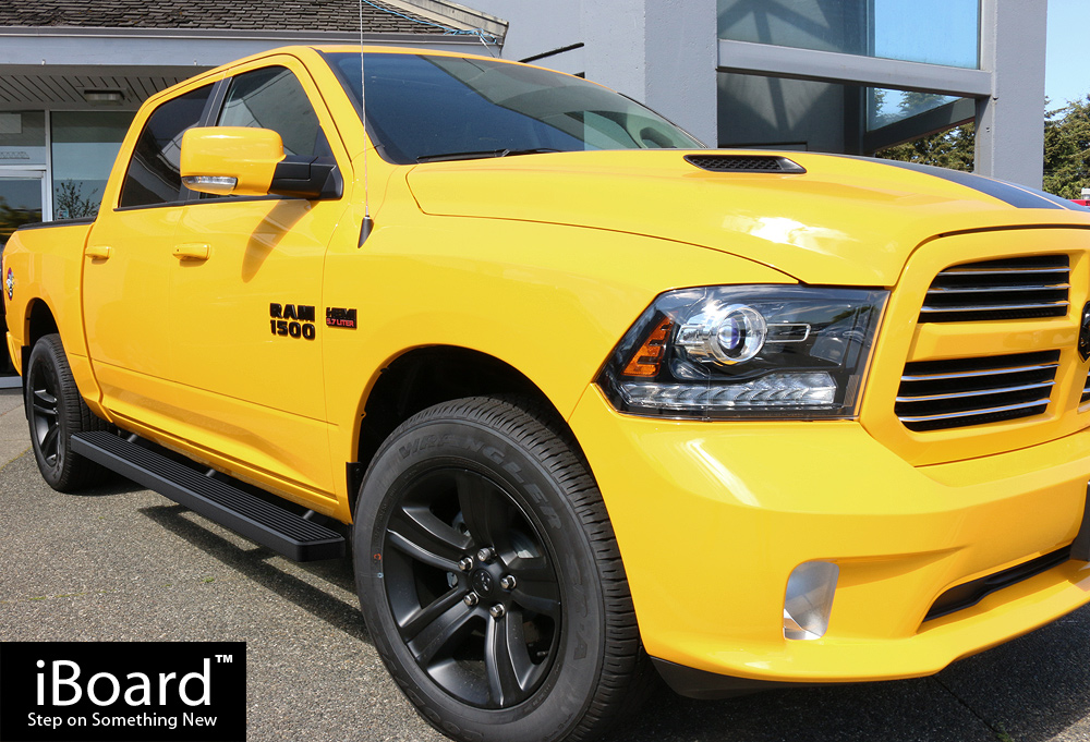 5" Black iBoard Running Boards Fit 0917 Dodge Ram 1500/2500/3500 Crew Cab