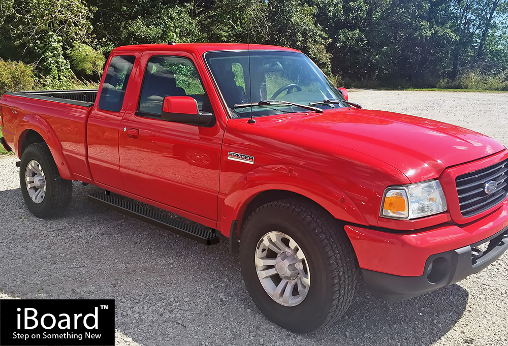 Premium 4" Black iBoard Running Boards Fit 9911 Ford Ranger Super Cab