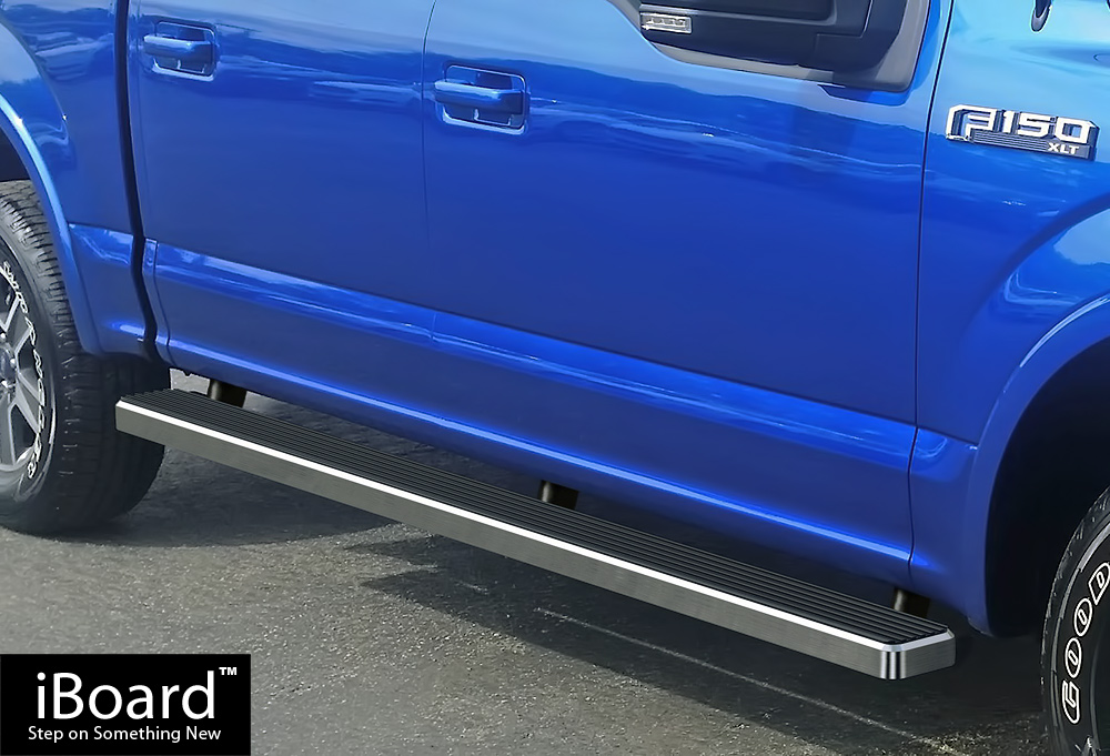 iBoard Running Boards 4" Fit 15-17 Ford F150 SuperCrew Cab / 2017 F250