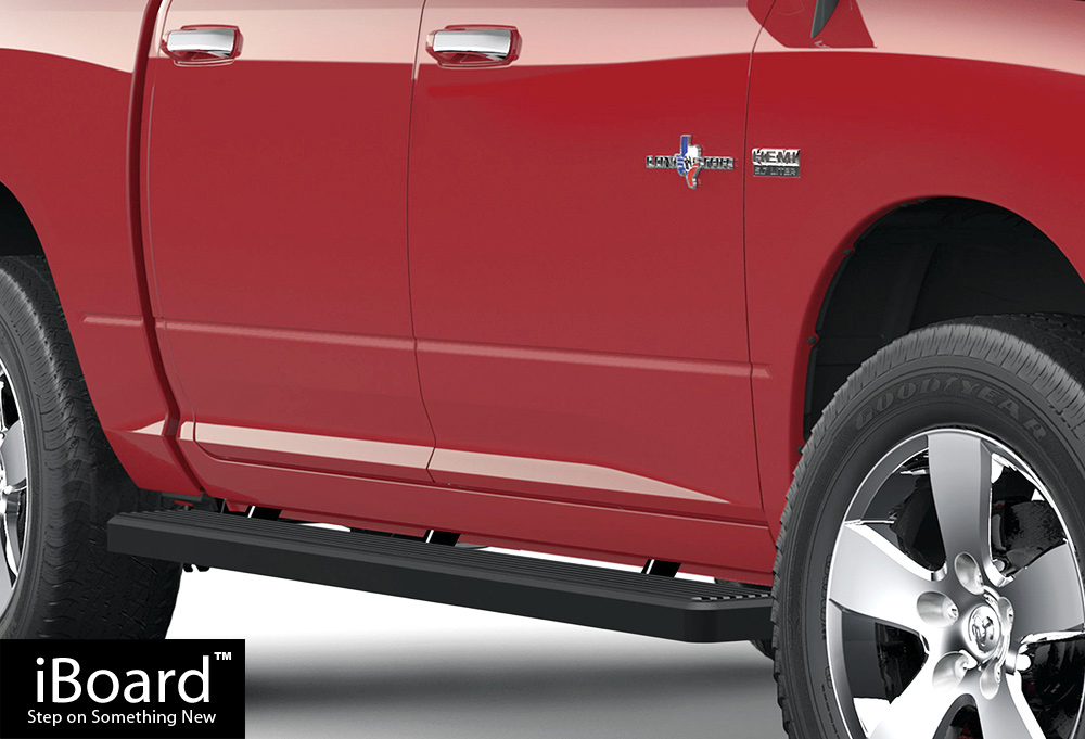 4" Black iBoard Running Boards Fit 0917 Dodge Ram 1500/2500/3500 Crew