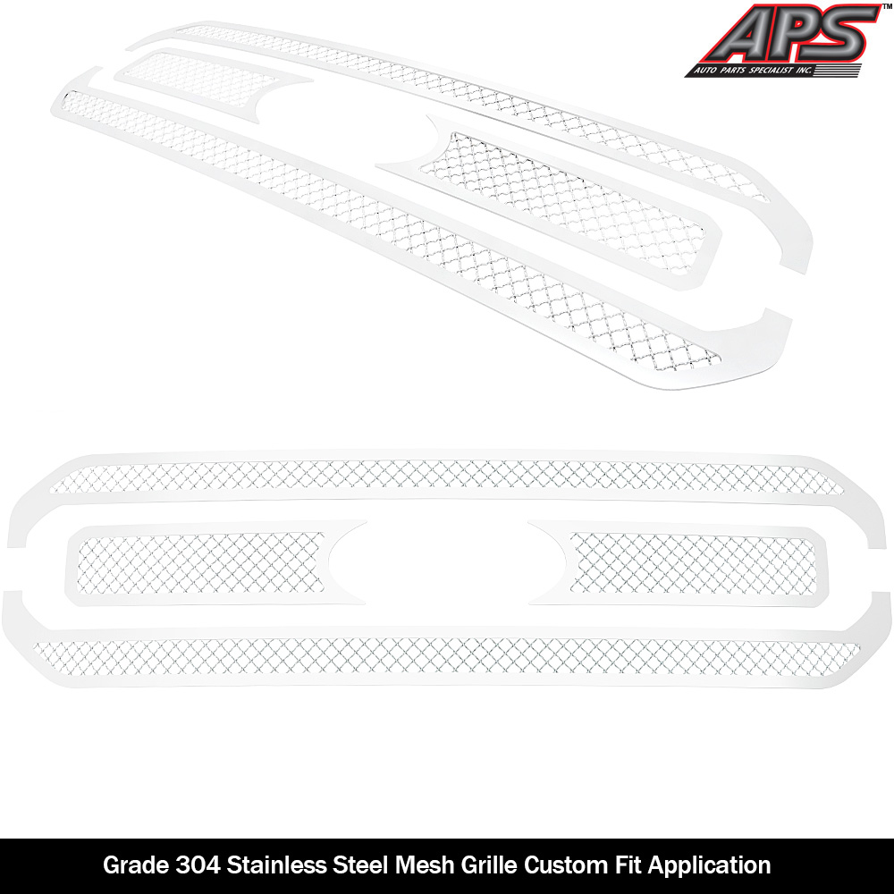 Fits 2021-2023 Ford F-150 XL/XLT Upper Stainless Steel Chrome Mesh