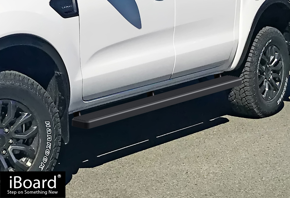 iBoard Running Boards 5 inches Matte Black Fit 19-21 Ford Ranger