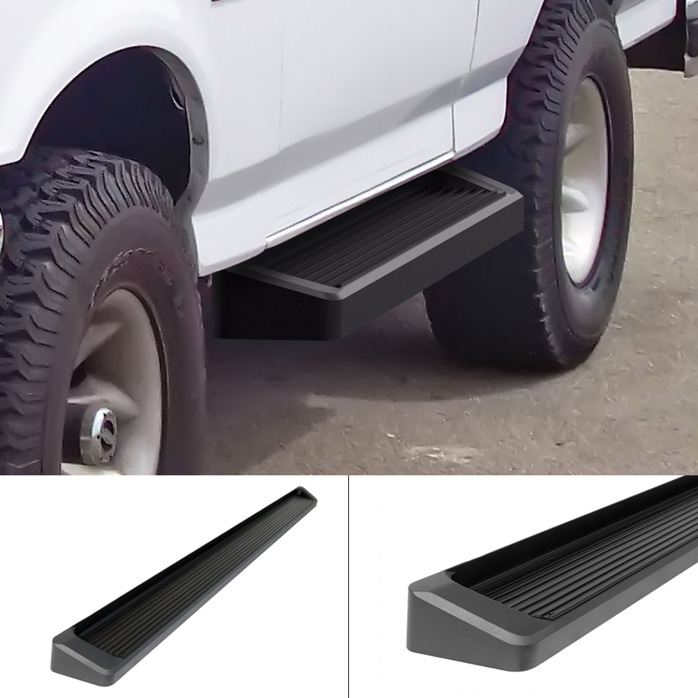 Satin Black 6" iBoard Side Step Nerf Bar Fit 8096 Ford Bronco/F150