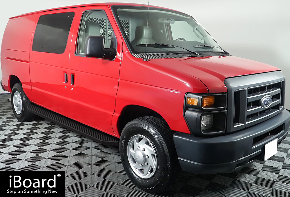 iBoard Black Running Boards Style Fit 9914 Ford Econoline Full Size