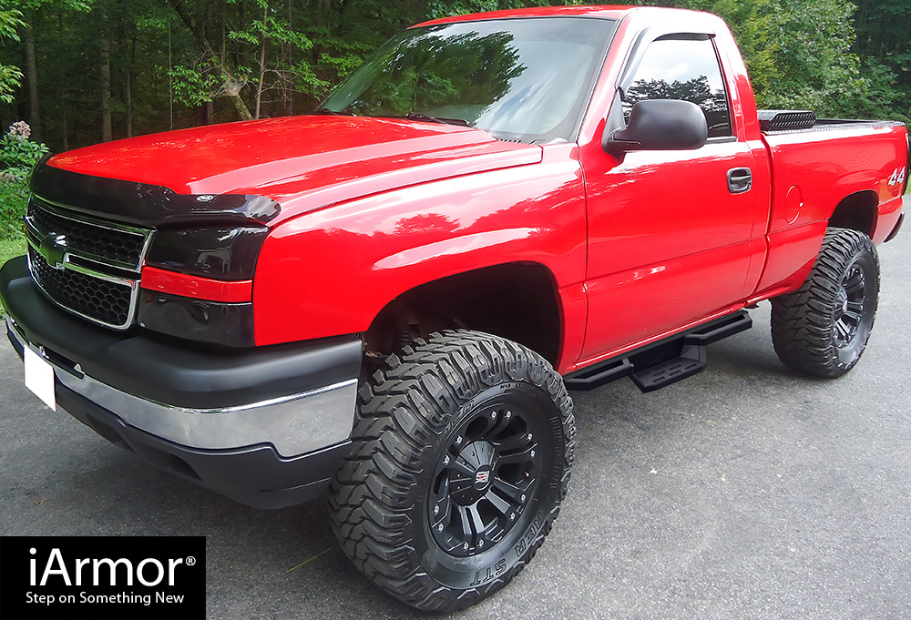 iArmor Aluminum Drop Steps Armor Fit 07-18 Silverado Sierra Regular Cab ...