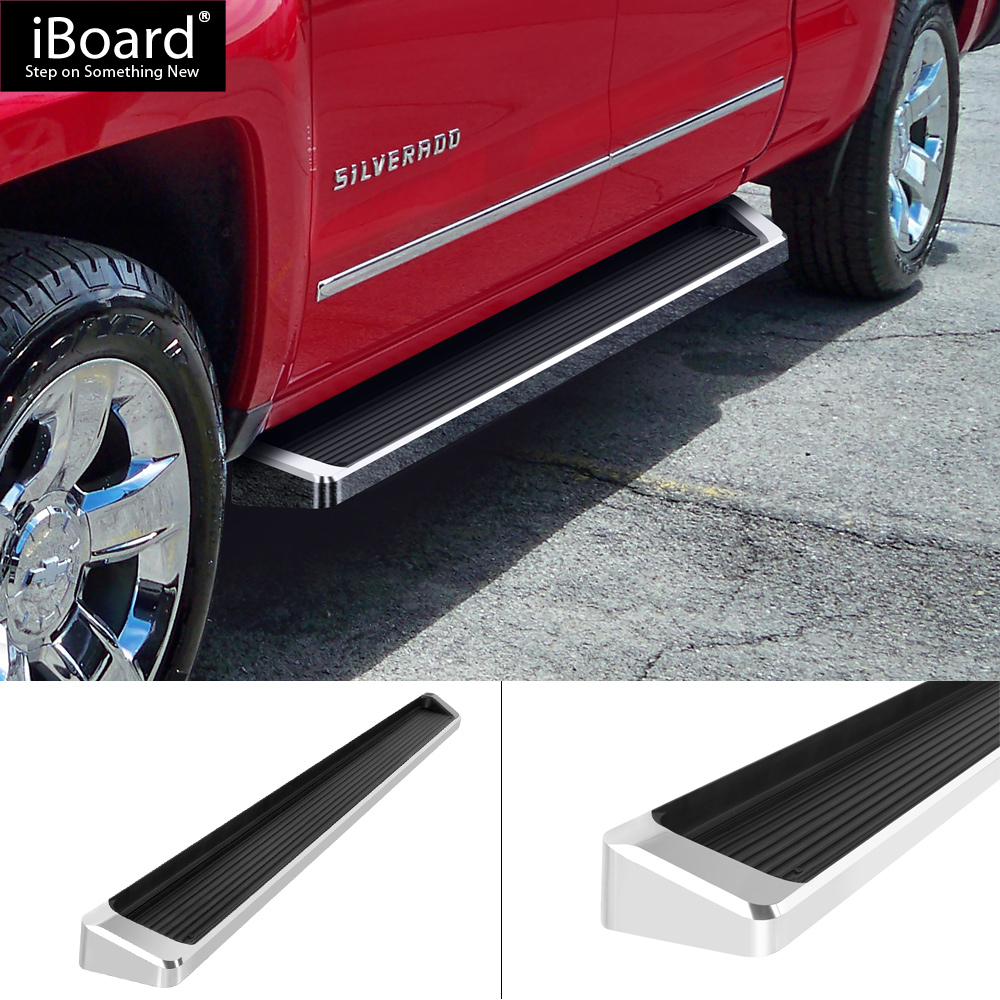 Fit 07-18 Chevy Silverado GMC Sierra Crew Cab Nerf Bars Running Boards