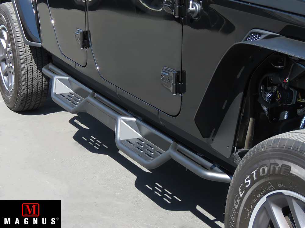 Black Nerf Bar Steps For 20202021 Jeep Gladiator eBay