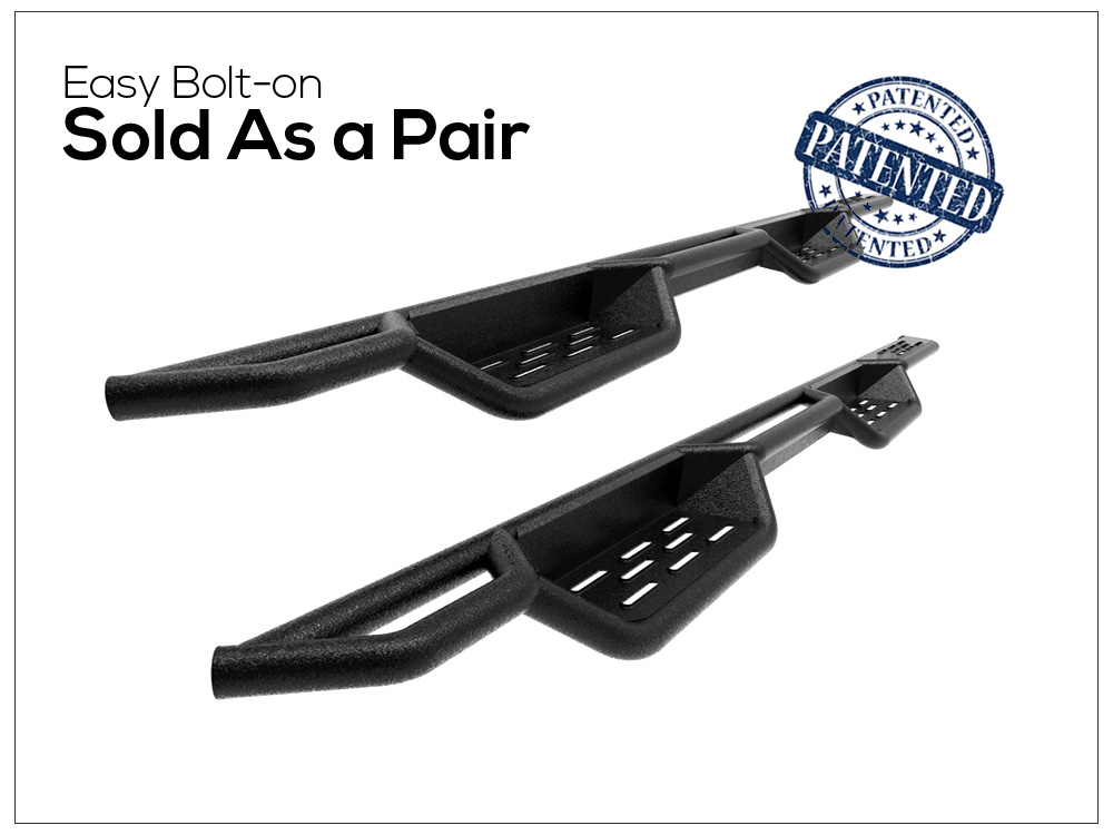 APS Wheel to Wheel Black Drop Down Boards Fit 09-18 Ram Crew Cab