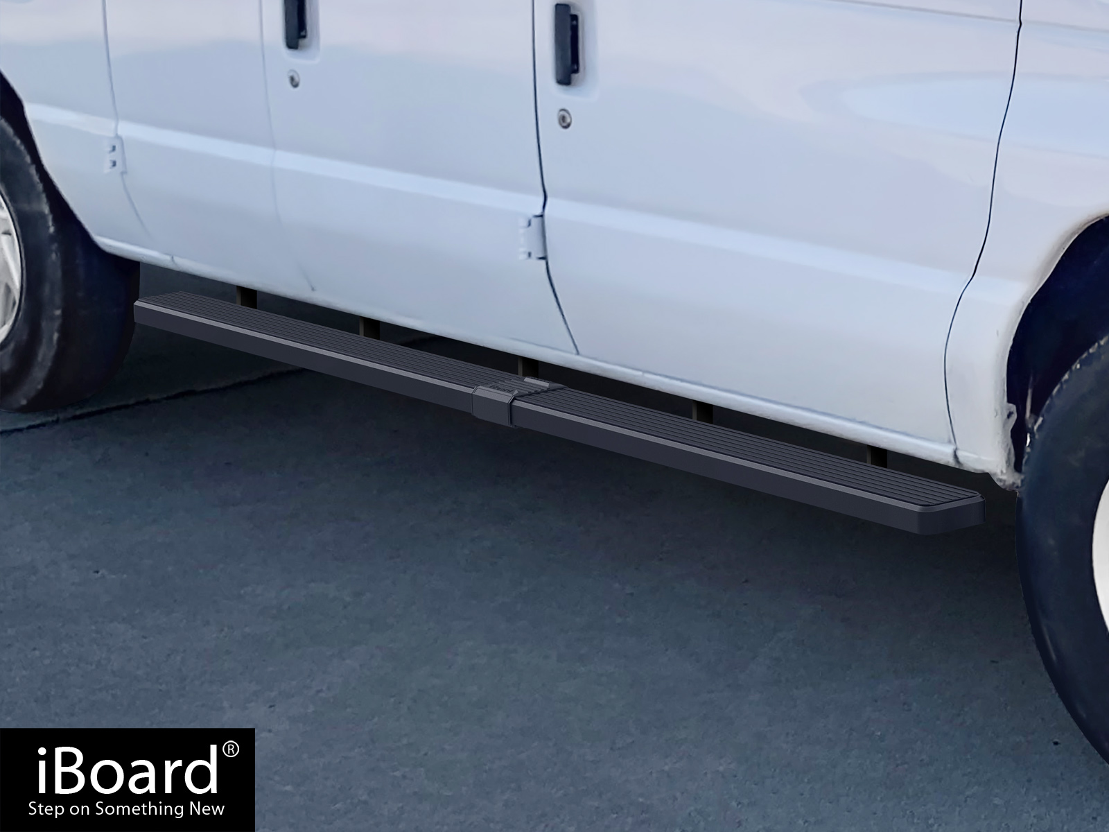 APS IBoard 5" Stainless Steel Running Boards – Fit 1999–2014 Ford Econoline Full Size Van