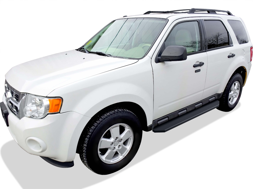 Bull Bar フィット08-12エスケープ/トリビュート/マリナーテクスチャブルクスタッドメッシュブルバーグリルガード Fit 08-12 Escape/Tribute/Mariner APS Stain Black 6\" Side Step Nerf Bar Fit 08-12 Ford Escape (Mazda