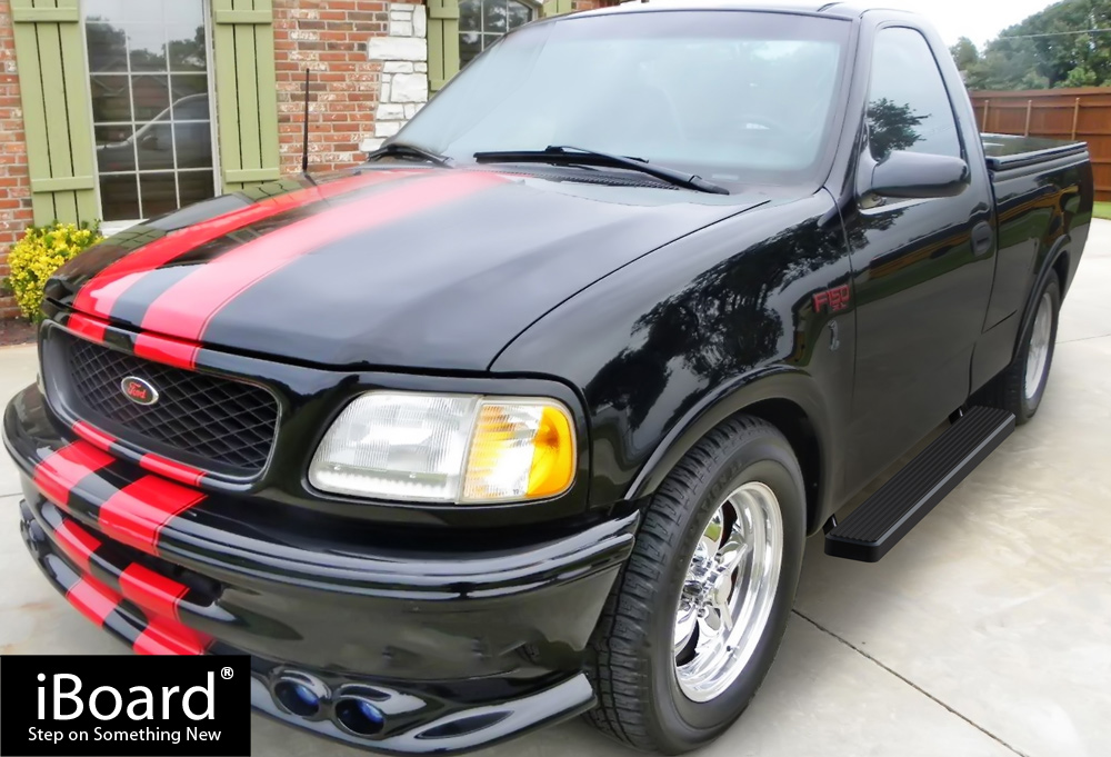 iBoard Side Steps Nerf Bars 6" Black Fit 9703 Ford F150/F250 LD