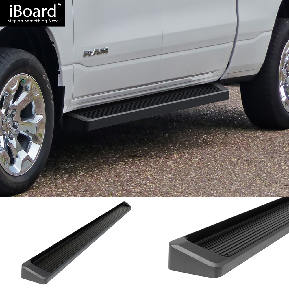 iBoard Black Running Boards Style Fit 19-20 Dodge Ram 1500 Crew Cab