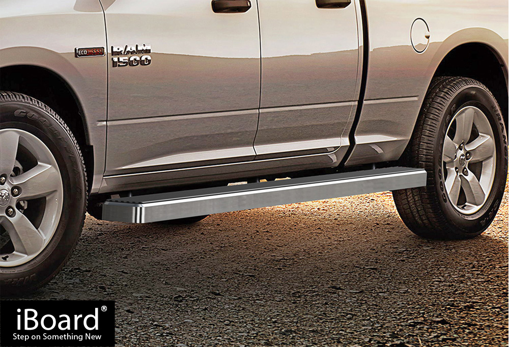 Wheel to Wheel Running Boards 6 inches Fit 0918 Ram 1500 Quad Cab 6