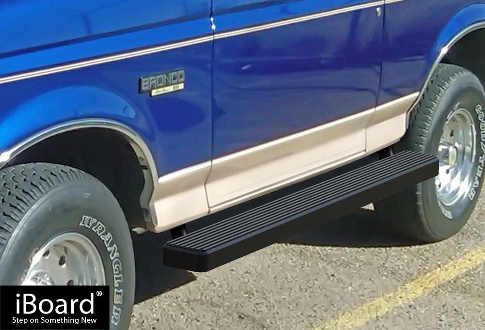 iBoard Side Steps Nerf Bars 5" Black Fit 8096 Ford Bronco/F150 Regular