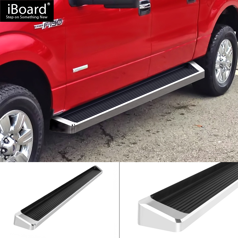 iBoard Running Boards 6/" Matte Black Fit 09-14 Ford F150 Super Cab